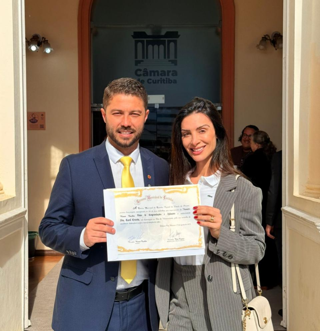 Nutricionista homenageada na Camara Municipal de Curitiba